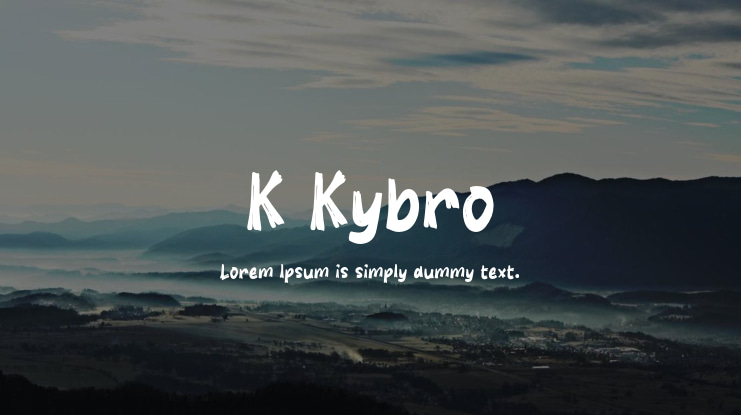 K Kybro Font