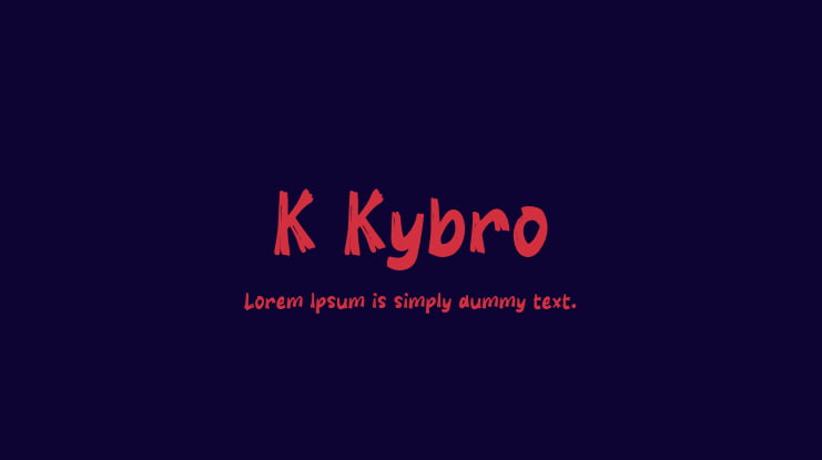 K Kybro Font