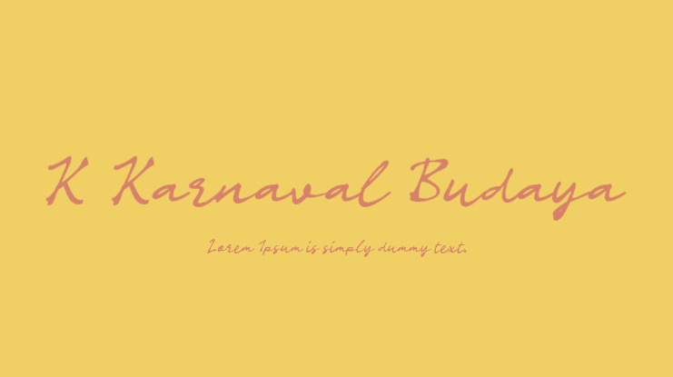 K Karnaval Budaya Font