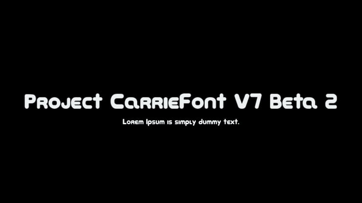 Project CarrieFont V7 Beta 2 Font