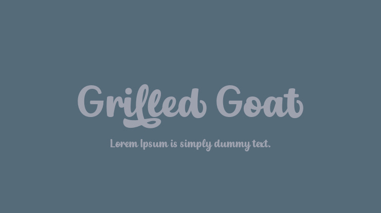 Grilled Goat Font