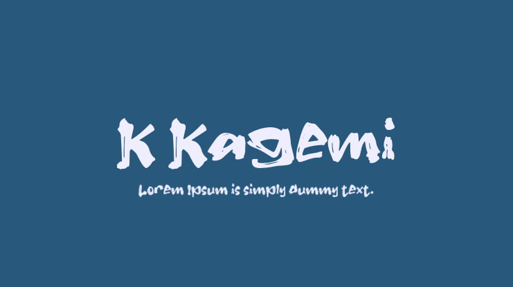 K Kagemi Font
