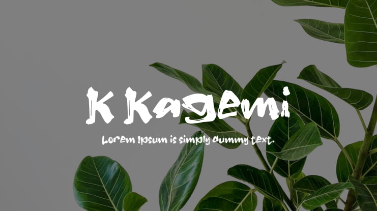 K Kagemi Font