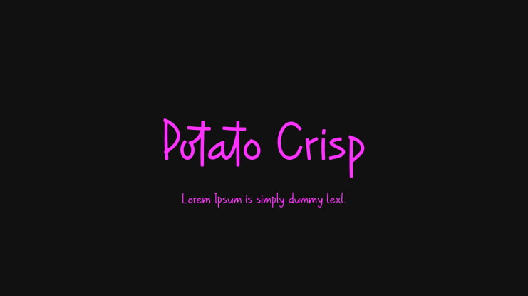 Potato Crisp Font