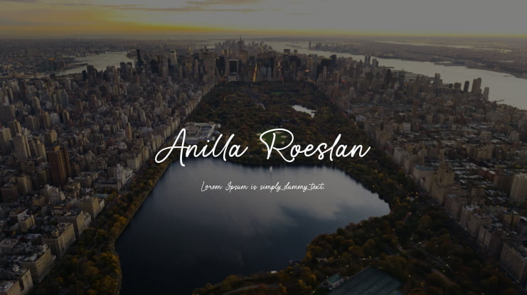Anilla Roeslan Font