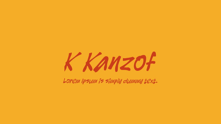 K Kanzof Font