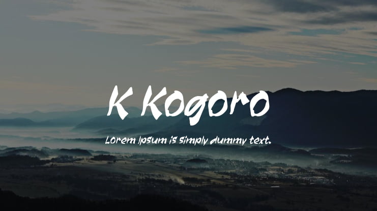 K Kogoro Font