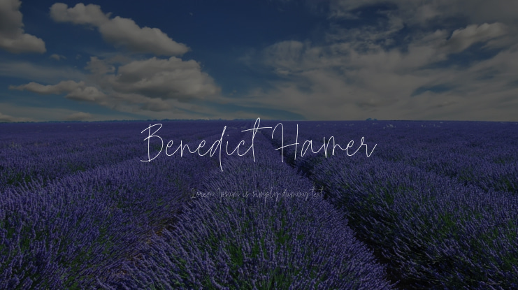 Benedict Hamer Font