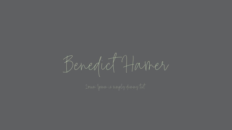 Benedict Hamer Font