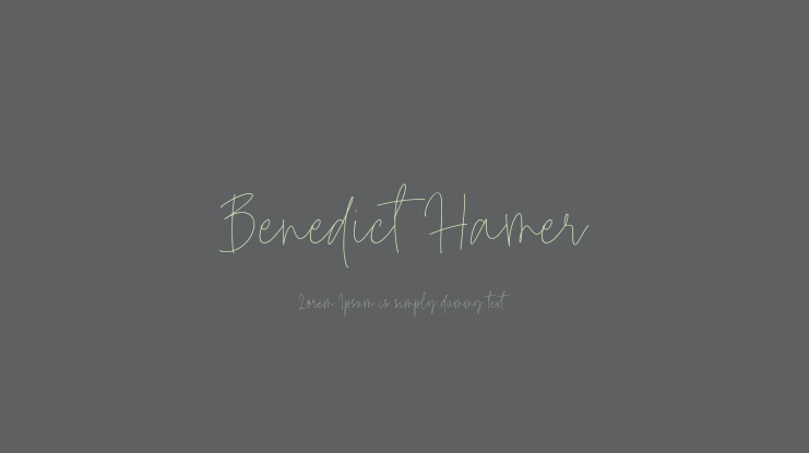 Benedict Hamer Font