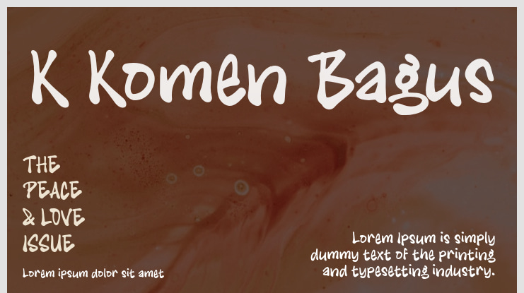 K Komen Bagus Font