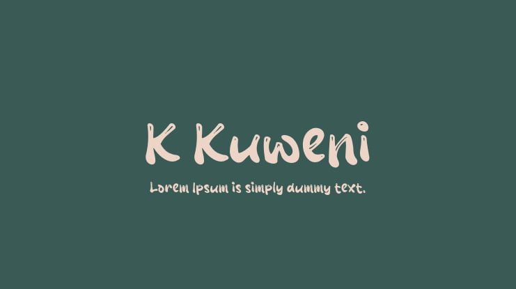 K Kuweni Font