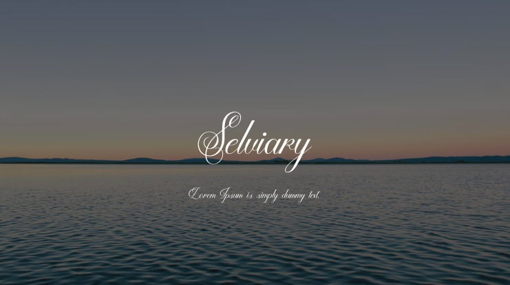 Selviary Font