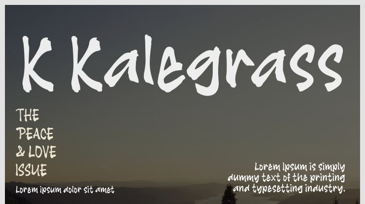 K Kalegrass Font