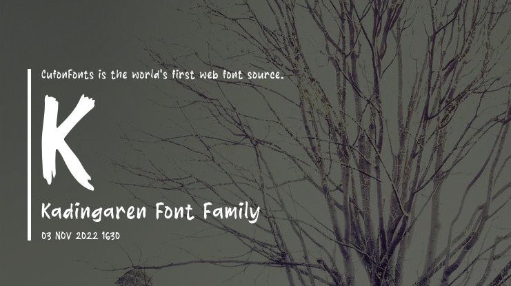 K Kadingaren Font