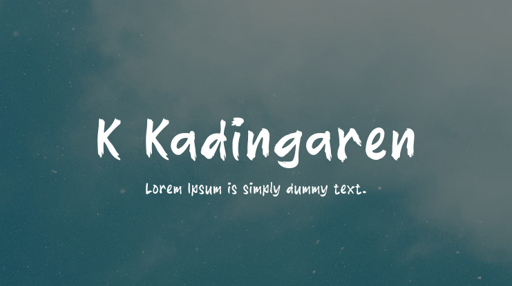K Kadingaren Font