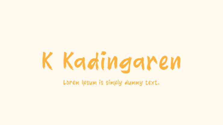K Kadingaren Font