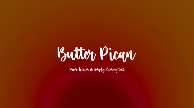 Butter Pican Font
