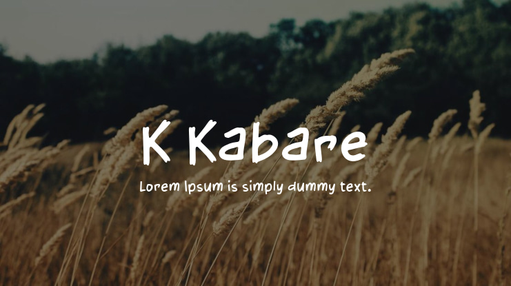 K Kabare Font