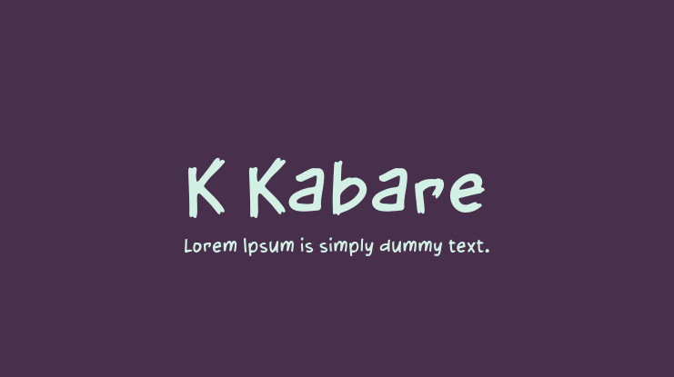 K Kabare Font