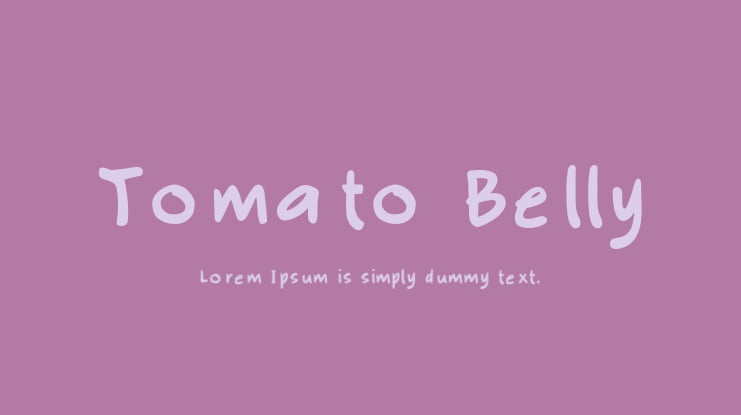 Tomato Belly Font