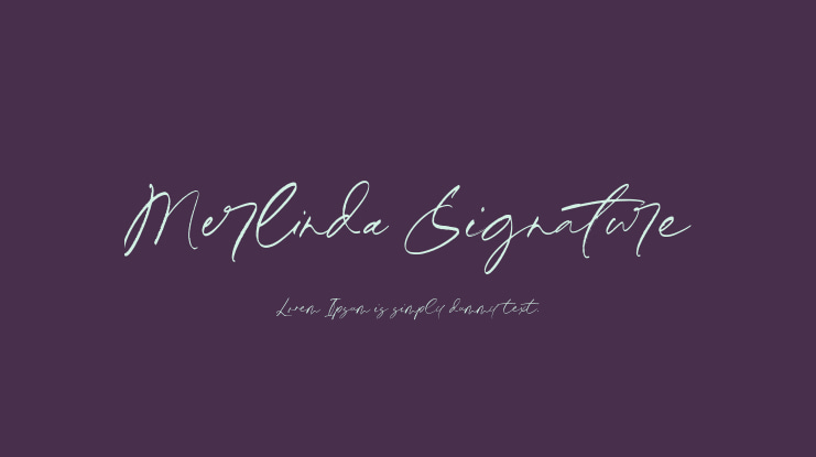 Merlinda Signature Font
