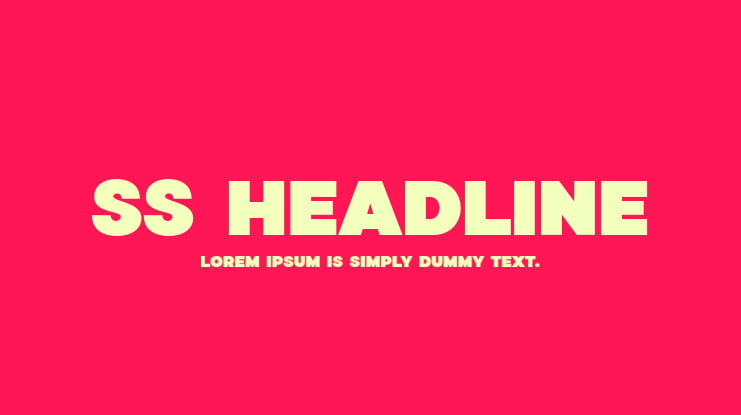SS Headline Font