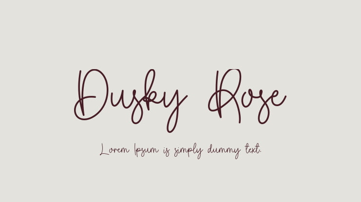 Dusky Rose Font