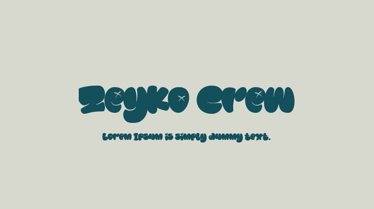 Zeyko Crew Font