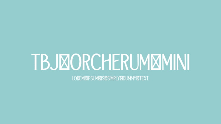 TBJ Orcherum Mini Font