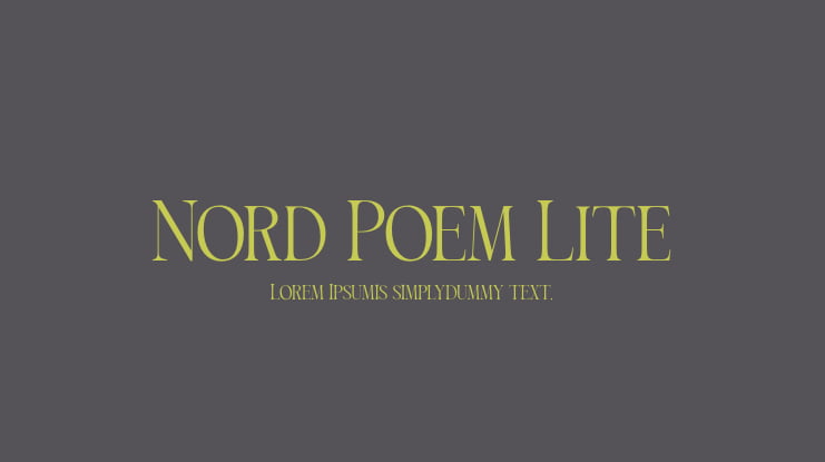 Nord Poem Lite Font