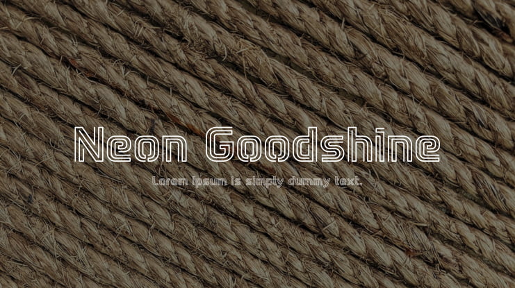 Neon Goodshine Font
