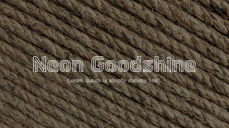 Neon Goodshine Font