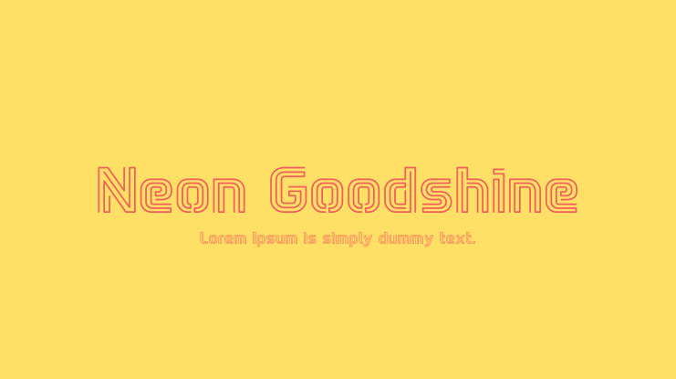 Neon Goodshine Font