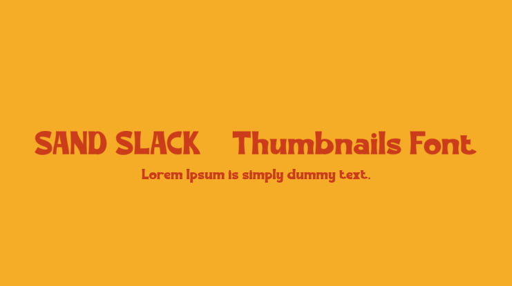 SAND SLACK - Thumbnails Font