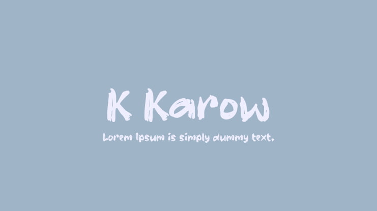 K Karow Font