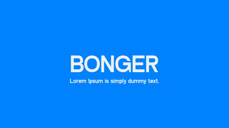 BONGER Font