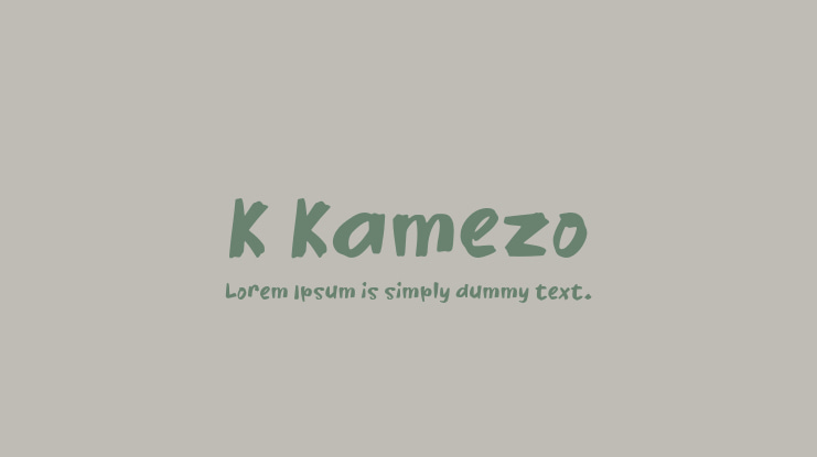 K Kamezo Font