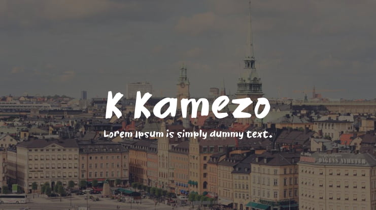 K Kamezo Font