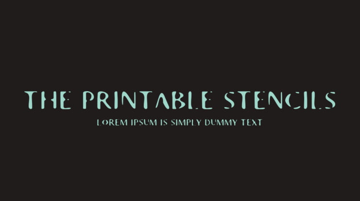 The Printable Stencils Font