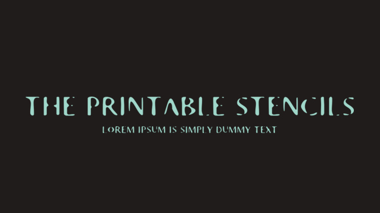 The Printable Stencils Font