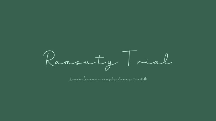 Ramsuty Trial Font