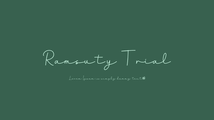Ramsuty Trial Font