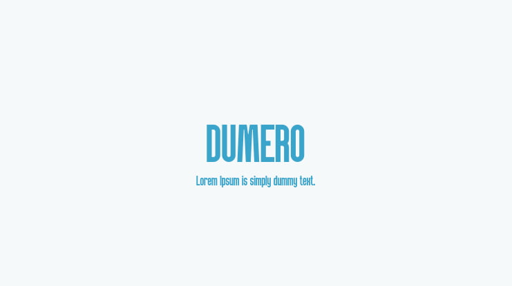 DUMERO Font Family