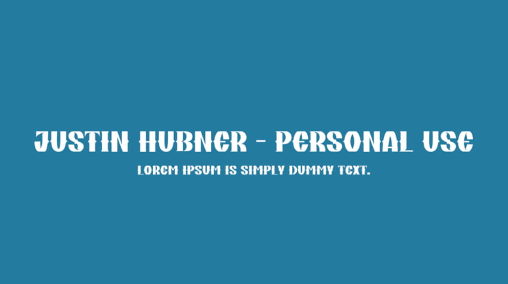 Justin Hubner - Personal Use Font
