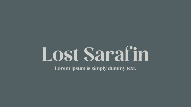 Lost Sarafin Font