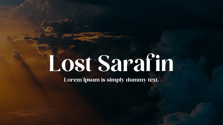 Lost Sarafin Font