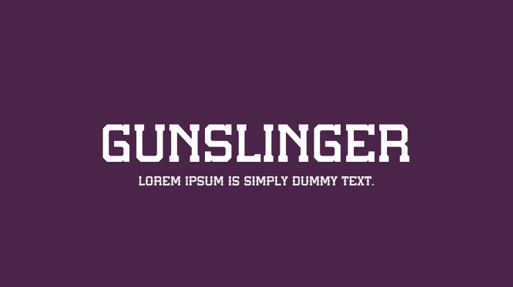 GUNSLINGER Font