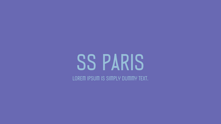 SS Paris Font