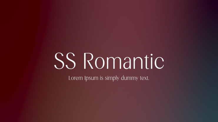 SS Romantic Font